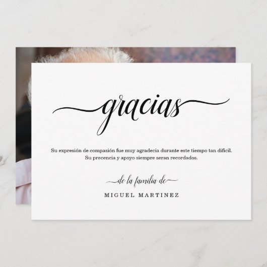 Spaans Spaans Spaans Spaans Spaans Spaans Spaans S Bedankkaart (Voorkant / Achterkant)