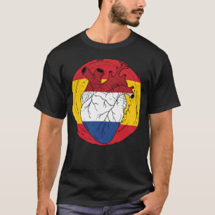 Spaans Spanje Koningsdag Nederlands Hart T-shirt