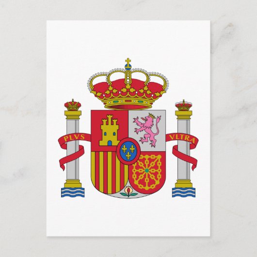 Spaans Spanje Officiële wapenstilstand Heraldry Sy Briefkaart (Voorkant)