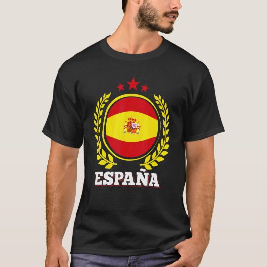 Spaans Spanje Vlag Patriottische Spanjaard Pride E T-shirt (Voorkant)