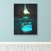 Spaans steps Beach Giant Rocks Canvas Afdruk (Insitu (Houten vloer))