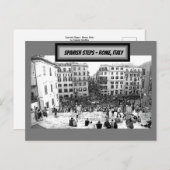 Spaans Steps Rome, Italië Briefkaart (Voorkant / Achterkant)