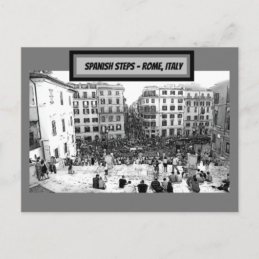 Spaans Steps Rome, Italië Briefkaart (Voorkant)