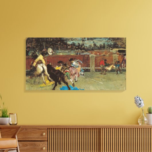 Spaans stierengevecht (door Marià Fortuny) Canvas Afdruk (Insitu (Woonkamer))