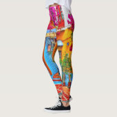 Spaans Straat Leggings Kleurrijke Bloemen (Links)