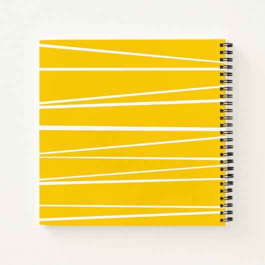 Spaans Streep Geel notitieboek vierkant (Achterkant)
