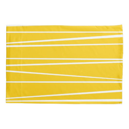 Spaans Streep Gele kussensloop single (Achterkant)