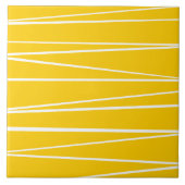 Spaans stripe geel keramisch tegels tegeltje (Voorkant)