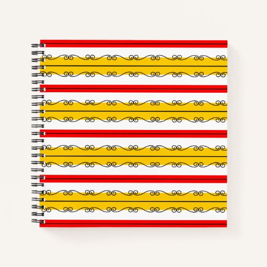 Spaans Stripe notitieboek vierkant (Voorkant)