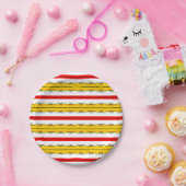Spaans Stripe papier bord rond (Feest)