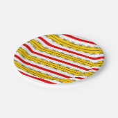Spaans Stripe papier bord rond (Gekanteld)
