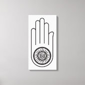 Spaans symbool van Ahimsa (hand van geweldloosheid Canvas Afdruk (Voorkant)