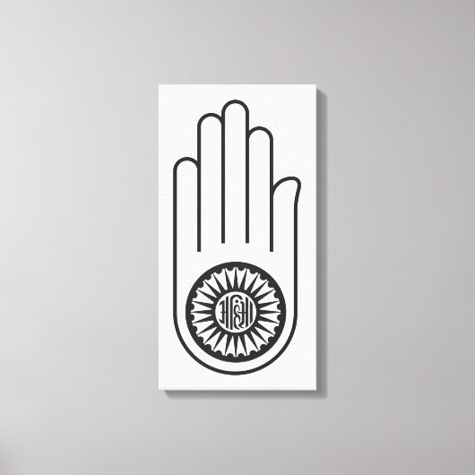 Spaans symbool van Ahimsa (hand van geweldloosheid Canvas Afdruk (Voorkant)