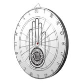 Spaans symbool van Ahimsa (hand van geweldloosheid Dartbord (Voorkant Rechts)