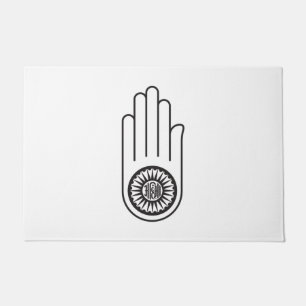 Spaans symbool van Ahimsa (hand van geweldloosheid Deurmat