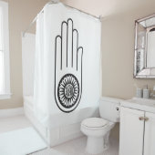 Spaans symbool van Ahimsa (hand van geweldloosheid Douchegordijn (In situ)