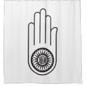 Spaans symbool van Ahimsa (hand van geweldloosheid Douchegordijn (Voorkant)