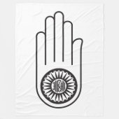 Spaans symbool van Ahimsa (hand van geweldloosheid Fleece Deken (Voorkant)