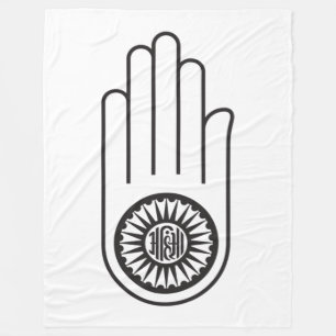Spaans symbool van Ahimsa (hand van geweldloosheid Fleece Deken