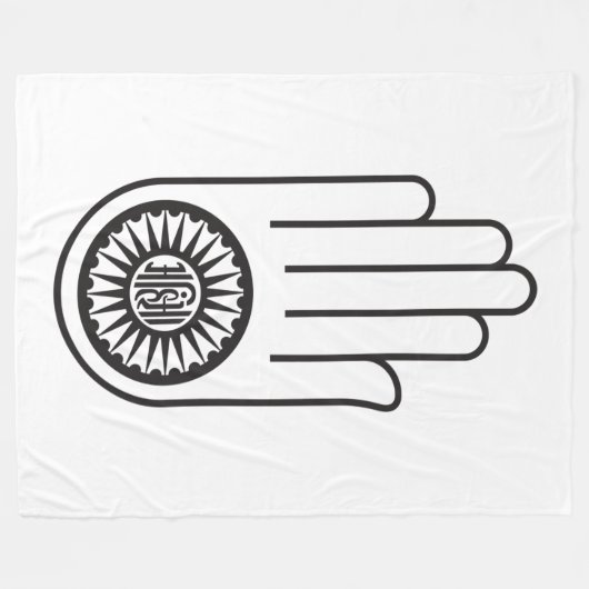 Spaans symbool van Ahimsa (hand van geweldloosheid Fleece Deken (Voorkant (Horizontaal))