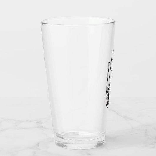 Spaans symbool van Ahimsa (hand van geweldloosheid Glas (Rechts)