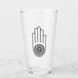 Spaans symbool van Ahimsa (hand van geweldloosheid Glas