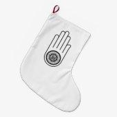 Spaans symbool van Ahimsa (hand van geweldloosheid Grote Kerstsok (Voorkant (Hangend))