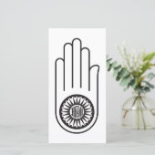 Spaans symbool van Ahimsa (hand van geweldloosheid Kaart (Staand voorkant)