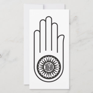 Spaans symbool van Ahimsa (hand van geweldloosheid Kaart