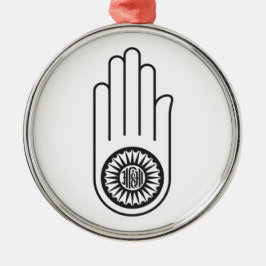 Spaans symbool van Ahimsa (hand van geweldloosheid Metalen Ornament