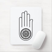 Spaans symbool van Ahimsa (hand van geweldloosheid Muismat (Met muis)