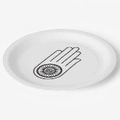 Spaans symbool van Ahimsa (hand van geweldloosheid Papieren Bordje (Gekanteld)