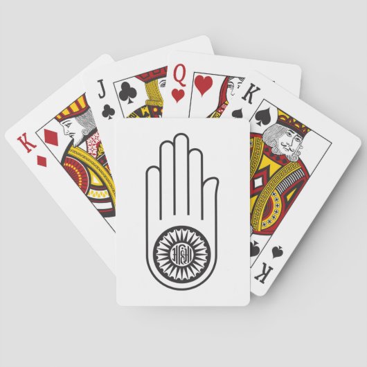 Spaans symbool van Ahimsa (hand van geweldloosheid Pokerkaarten (Achterkant)