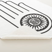 Spaans symbool van Ahimsa (hand van geweldloosheid Sherpa Deken (3/4)