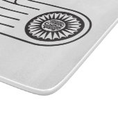 Spaans symbool van Ahimsa (hand van geweldloosheid Snijplank (Hoek)