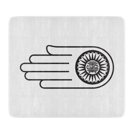 Spaans symbool van Ahimsa (hand van geweldloosheid Snijplank (Voorkant)