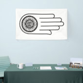 Spaans symbool van Ahimsa (hand van geweldloosheid Spandoek (Beurs)