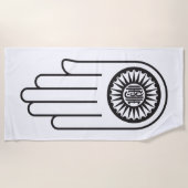Spaans symbool van Ahimsa (hand van geweldloosheid Strandlaken (Voorkant)