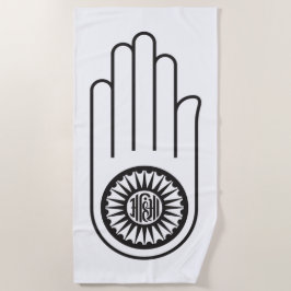 Spaans symbool van Ahimsa (hand van geweldloosheid Strandlaken