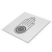 Spaans symbool van Ahimsa (hand van geweldloosheid Tegeltje (Zijkant)