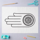 Spaans symbool van Ahimsa (hand van geweldloosheid Tissuepapier (Craft)