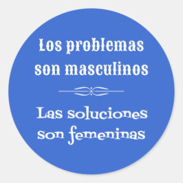 Spaans taal leren grammatica citaat blauw ronde sticker