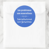 Spaans taal leren grammatica citaat blauw ronde sticker (Tas)
