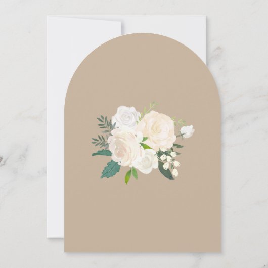 Spaans Taal Nuestra Boda flores pintadas boog Kaart (Achterkant)