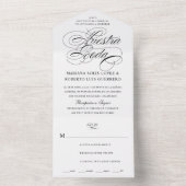 Spaans Taal Nuestra Boda Negra Huwelijk All In One Uitnodiging (Binnen)