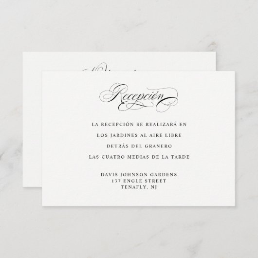 Spaans taalrecept en richtlijnen Enclosur Informatiekaartje (Voorkant / Achterkant)