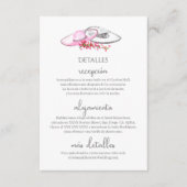 Spaans, Tarjeta de Detalles Boda Hacienda Boho Informatiekaartje (Voorkant)