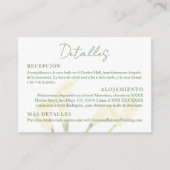 Spaans, Tarjeta Details Invitación Boda, Bruiloft Informatiekaartje (Voorkant)