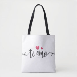 Spaans Te Amo I Love You Valentijn | Canvas tas