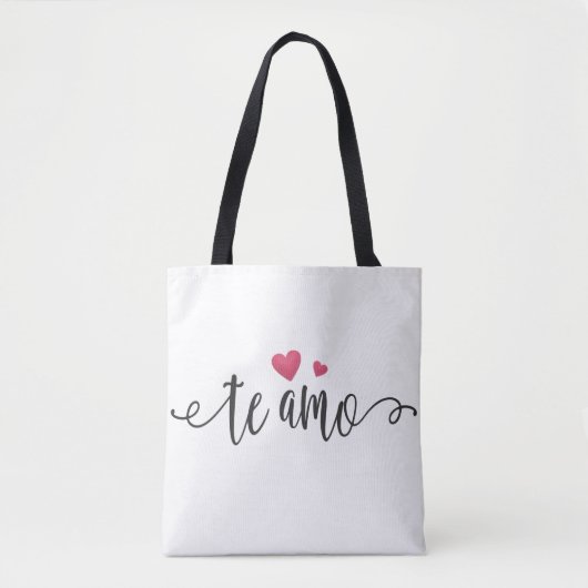 Spaans Te Amo I Love You Valentijn | Canvas tas (Voorkant)